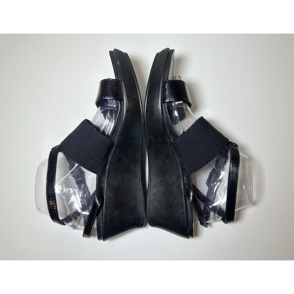 DANSKO Addison Wedge Strappy Black Patent Leather Sandals Women US 10.5-11 EU 41 - Picture 7 of 14